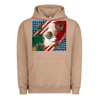 Pigment Burro American with mexican flag Urban Hoodie - RanaPortraitStore