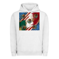 Pigment Lunar Rock American with mexican flag Urban Hoodie - RanaPortraitStore