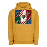 Pigment Peanut Butter American with mexican flag Urban Hoodie - RanaPortraitStore