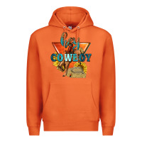 Carrot hey cowboy with sunflowers Premium Hoodie - texasbilliewilder