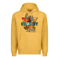 Mustard hey cowboy with sunflowers Premium Hoodie - texasbilliewilder