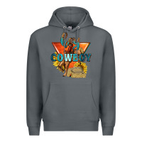 Rock hey cowboy with sunflowers Premium Hoodie - texasbilliewilder
