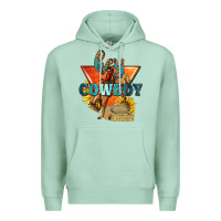Seafoam hey cowboy with sunflowers Premium Hoodie - texasbilliewilder