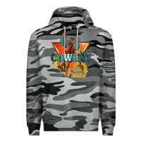 Slate Camo hey cowboy with sunflowers Premium Hoodie - texasbilliewilder