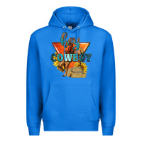 True Royal hey cowboy with sunflowers Premium Hoodie - texasbilliewilder