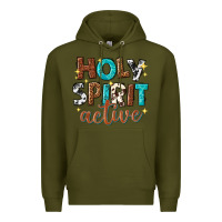 Army Green holy spirit active Premium Hoodie - texasbilliewilder