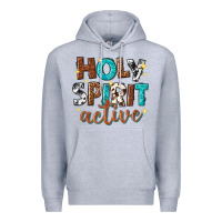 Heather Grey holy spirit active Premium Hoodie - texasbilliewilder