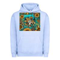 Pigment Grape Ice bull skull sunflowers Urban Hoodie - RanaPortraitStore