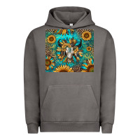 Pigment Tornado bull skull sunflowers Urban Hoodie - RanaPortraitStore