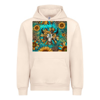 Sandshell bull skull sunflowers Urban Hoodie - RanaPortraitStore