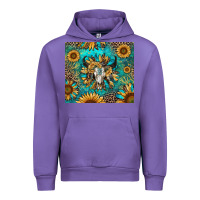 Tulip bull skull sunflowers Urban Hoodie - RanaPortraitStore
