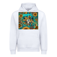 White bull skull sunflowers Urban Hoodie - RanaPortraitStore