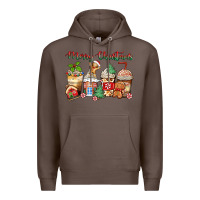 Coffee merry christmas gingerbread coffee cups Premium Hoodie - Zillion Design Studio