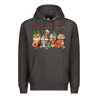 Smoke merry christmas gingerbread coffee cups Premium Hoodie - Zillion Design Studio