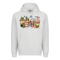 Dove Grey christmas tree cake  coffee cups Premium Hoodie - Zillion Design Studio