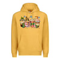 Mustard christmas tree cake  coffee cups Premium Hoodie - Zillion Design Studio