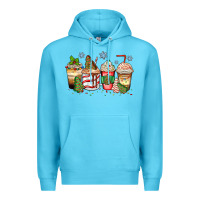 Ocean Blue christmas tree cake  coffee cups Premium Hoodie - Zillion Design Studio