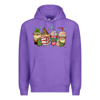 Purple christmas tree cake  coffee cups Premium Hoodie - Zillion Design Studio