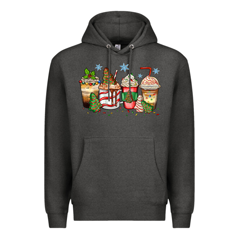 Christmas Tree Cake  Coffee Cups Premium Hoodie by Zillion Design Studio | Teevron