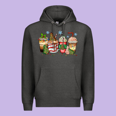 Christmas Tree Cake  Coffee Cups Premium Hoodie Designed By Zillion Design Studio