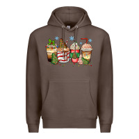 Coffee christmas tree cake  coffee cups Premium Hoodie - Zillion Design Studio