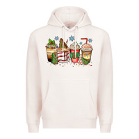 Pale Pink christmas tree cake  coffee cups Premium Hoodie - Zillion Design Studio