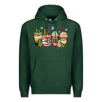 Sports Green christmas tree cake  coffee cups Premium Hoodie - Zillion Design Studio