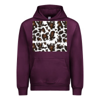 Mauve Wine cowhide pattern Urban Hoodie - RanaPortraitStore