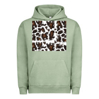 Pigment Oil Green cowhide pattern Urban Hoodie - RanaPortraitStore
