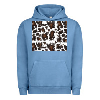 Pigment Pebble Blue cowhide pattern Urban Hoodie - RanaPortraitStore