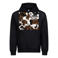 Black cowhide and leopard pattern Urban Hoodie - RanaPortraitStore