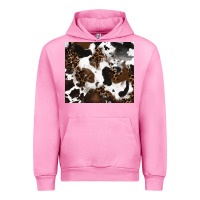 Fuchsia Pink cowhide and leopard pattern Urban Hoodie - RanaPortraitStore