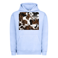 Pigment Grape Ice cowhide and leopard pattern Urban Hoodie - RanaPortraitStore