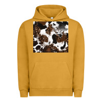 Pigment Peanut Butter cowhide and leopard pattern Urban Hoodie - RanaPortraitStore