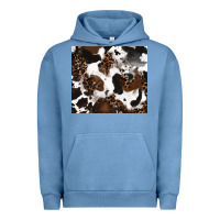 Cowhide And Leopard Pattern Urban Hoodie | Teevron