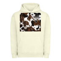 Pigment Pistachio cowhide and leopard pattern Urban Hoodie - RanaPortraitStore