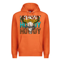 Carrot howdy howdy howdy western bull skull Premium Hoodie - texasbilliewilder