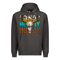 Smoke howdy howdy howdy western bull skull Premium Hoodie - texasbilliewilder