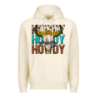 Tofu howdy howdy howdy western bull skull Premium Hoodie - texasbilliewilder