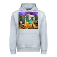 Heather Grey camping Urban Hoodie - RanaPortraitStore