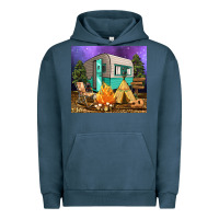Pigment Midnight Navy camping Urban Hoodie - RanaPortraitStore
