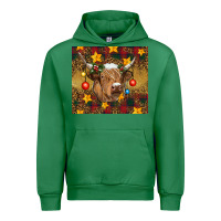 Emerald Christmas cow Urban Hoodie - RanaPortraitStore