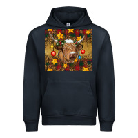 Navy Christmas cow Urban Hoodie - RanaPortraitStore