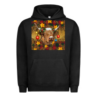 Pigment Black Christmas cow Urban Hoodie - RanaPortraitStore