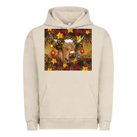 Pigment French Oak Christmas cow Urban Hoodie - RanaPortraitStore