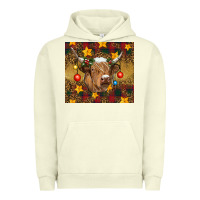 Pigment Pistachio Christmas cow Urban Hoodie - RanaPortraitStore