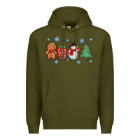 Army Green christmas gingerbread cookies Premium Hoodie - Zillion Design Studio