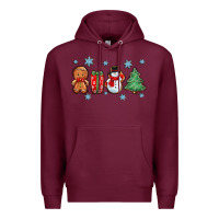 Burgundy christmas gingerbread cookies Premium Hoodie - Zillion Design Studio