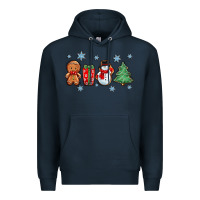 Navy christmas gingerbread cookies Premium Hoodie - Zillion Design Studio
