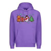 Purple christmas gingerbread cookies Premium Hoodie - Zillion Design Studio